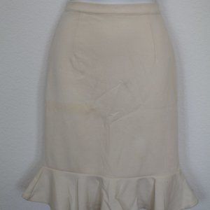 FOREVER 21 Pencil SKIRT Ruffle Hem Knee Length Classic Mermaid Style - XS